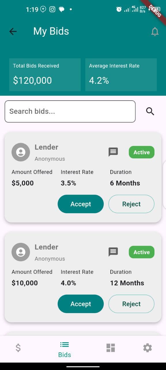 Dinar Financial Services screenshot 1