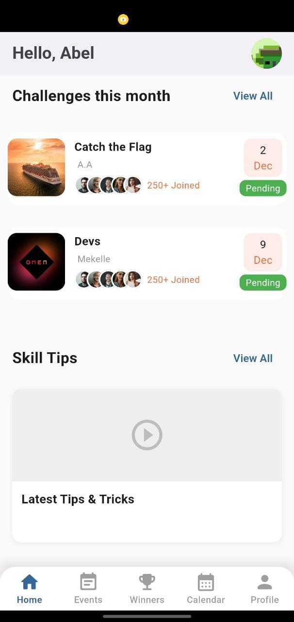 Tegbar Challenges Platform screenshot 2